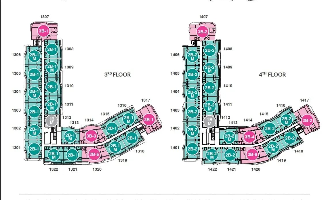 Laguna Beach Residences Bayside — Поэтажные планы 2