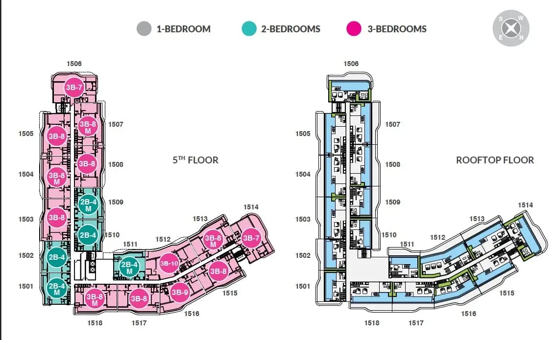 Laguna Beach Residences Bayside — Поэтажные планы 3