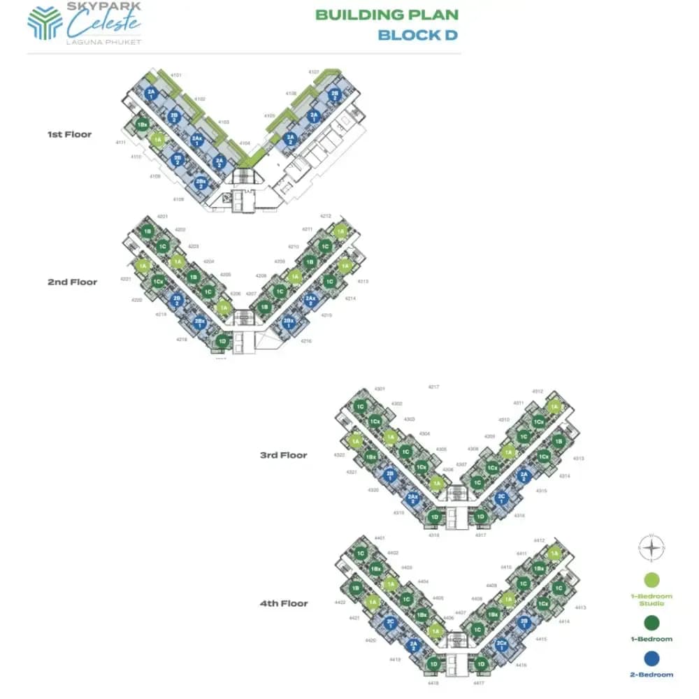 Skypark Celeste Laguna Phuket — Floor plans 1
