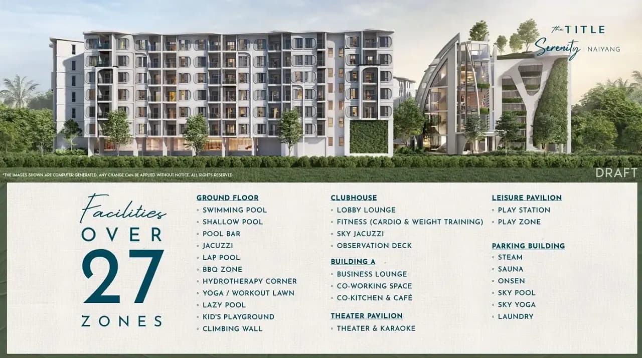 The Title Serenity — Floor plans 1